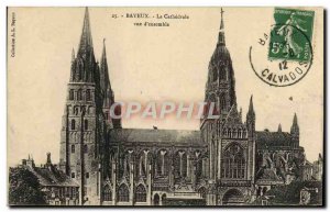 Old Postcard Bayeux Cathedral the view & # 39ensemble