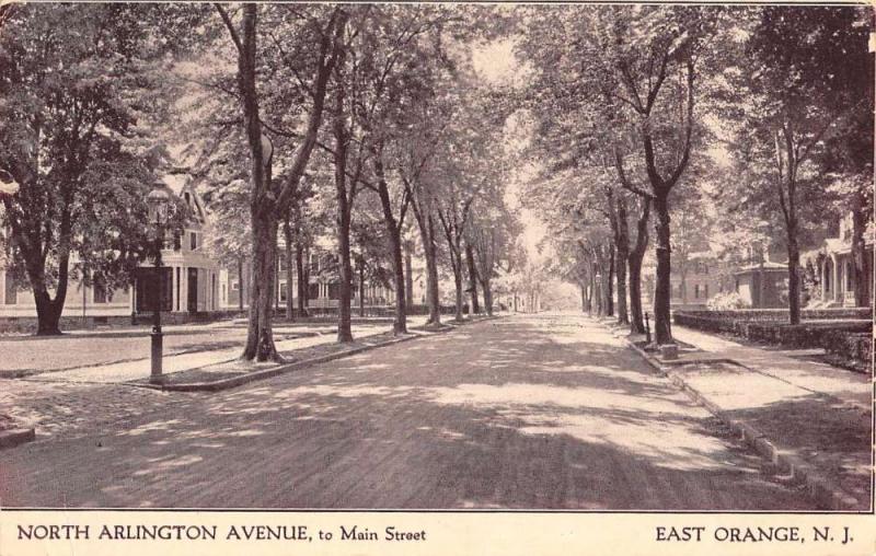 East Orange New Jersey North Arlington Avenue Antique Postcard K57681