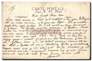 Postcard Old Ship SS France Dining room Le Havre