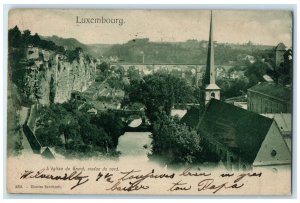 1905 The Grund Church North Viaduct Luxembourg Antique Posted Postcard