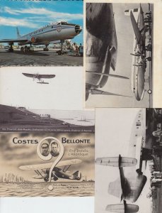 AIRCRAFT AVIATION 150 Vintage Postcards 1940-1970 period incl. Commercial(L3640)