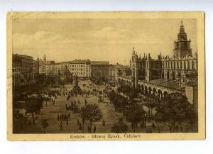 192537 POLAND KRAKOW Central market Vintage postcard