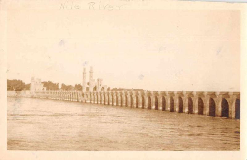 Egypt Nile River Bridge Real Photo Antique Non Postcard Back J74402