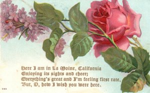 Vintage Postcard 1911 Here I Am In La Moine California Missing Someone Letter