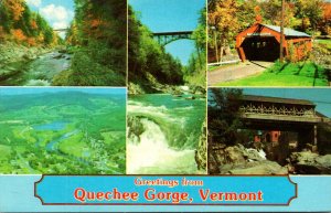 Vermont Quechee Gorge Greetings Multi View 1982