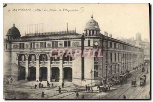 Old Postcard Marseille hotel Post and Telegraphs