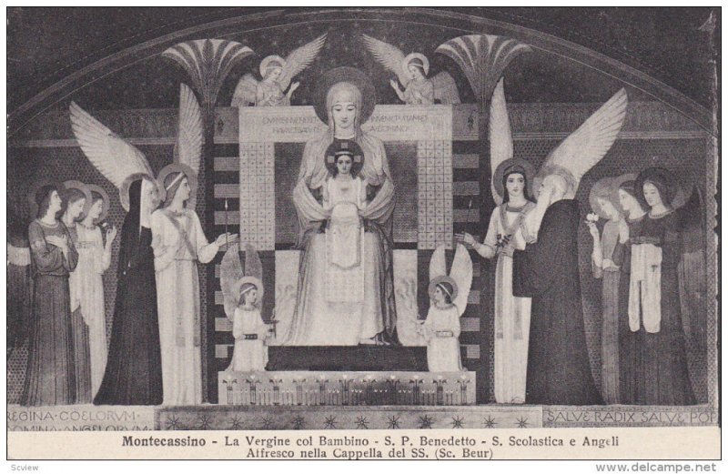 Vergine Col Bambino, S.P. Benedetto, S. Scolastica E Angeli Atfresco Nella Ca...