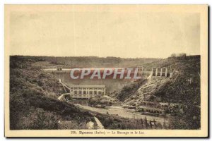 Old Postcard Electricite Eguzon Dam and Lake