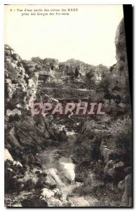 Old Postcard View of part of the ruins of taking Baux Gorges Portalets