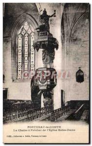 Old Postcard Fontenay Le Comte The Chair has Preaching of I Eglise Notre Dame