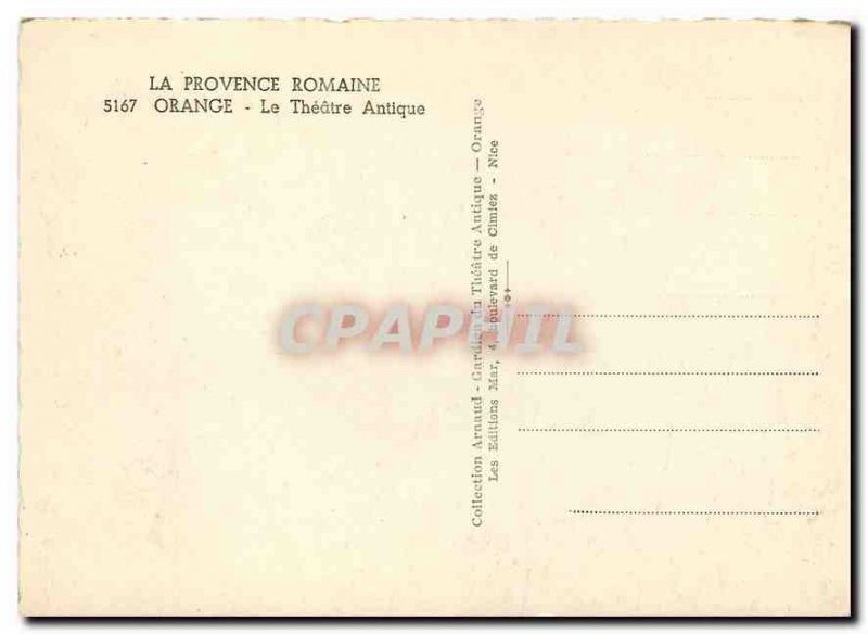 Postcard Modern Roman Provence Orange The Antique Theater