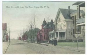 Sisterville WV Street View Store Fronts Postcard