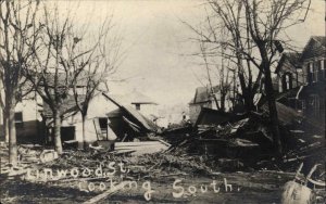 Dayton Ohio OH Flood Damage c1910 Real Photo Postcard #3 LINWOOD ST.