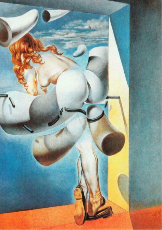 Young Virgin Auto-Sodomized by Her Own Chastity by Salvador Dali Art Postcard