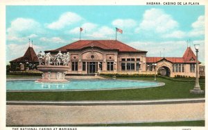 Vintage Postcard The National Casino At Marianao Habana Casino De Playa Cuba