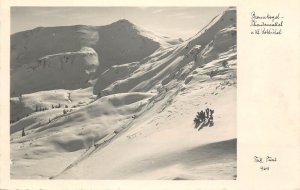 Mountaineering Austria photo postcard 1930s Rotbuhel im Winter