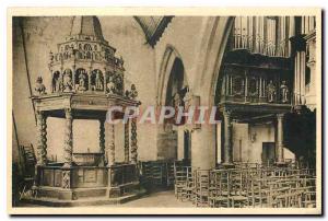 Old Postcard Brittany Finistere Lampaul Baptistere and Organs