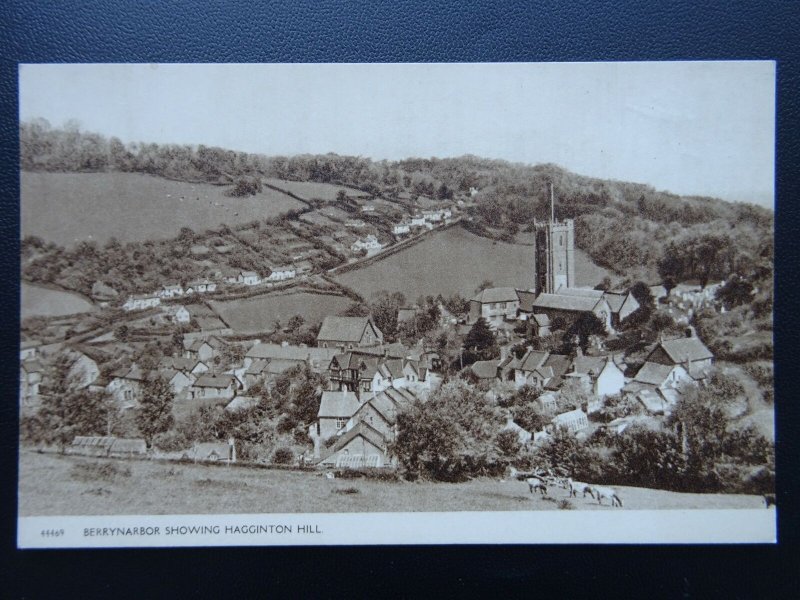 Devon BERRYNARBOR Showing HAGGINTON HILL - Old Postcard