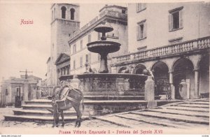 ASSISI, Umbria, Italy, 1900-1910s; Piazza Vittorio Emanuele II, Fontana Del S...