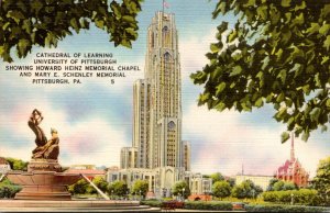 Pennsylvania Pittsburgh Cathedral Of Learning Showing Howard Heinz Memorial C...