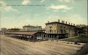 Altoona Pennsylvania PA Train Station Depot 1900s-10s Postcard