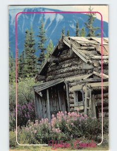 Postcard Old Yukon Cabins, Kluane Lake, Canada