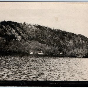 c1910s Enchanting Lakeside Haven RPPC Camping Lodge Cabin Refuge Real Photo A143