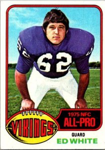 1976 Topps Football Card Ed White Minnesota Vikings sk4428