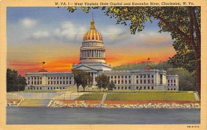 West Virginia State Capitol and Kanawha River, Charleston, WV
