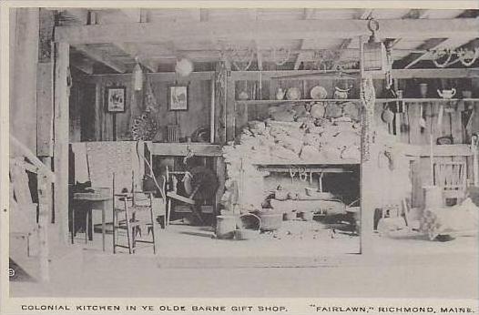 Maine Richmond Colonial Kitchen In Ye Olde Barne Gift Shop Fairlawn Albertype