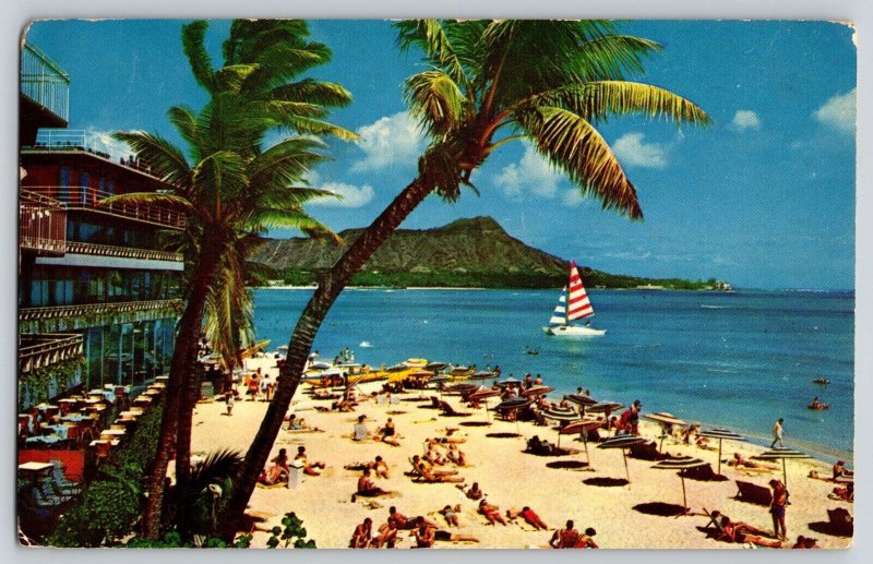 Postcard The Reef Hotel - Waikiki Hawaii 1959