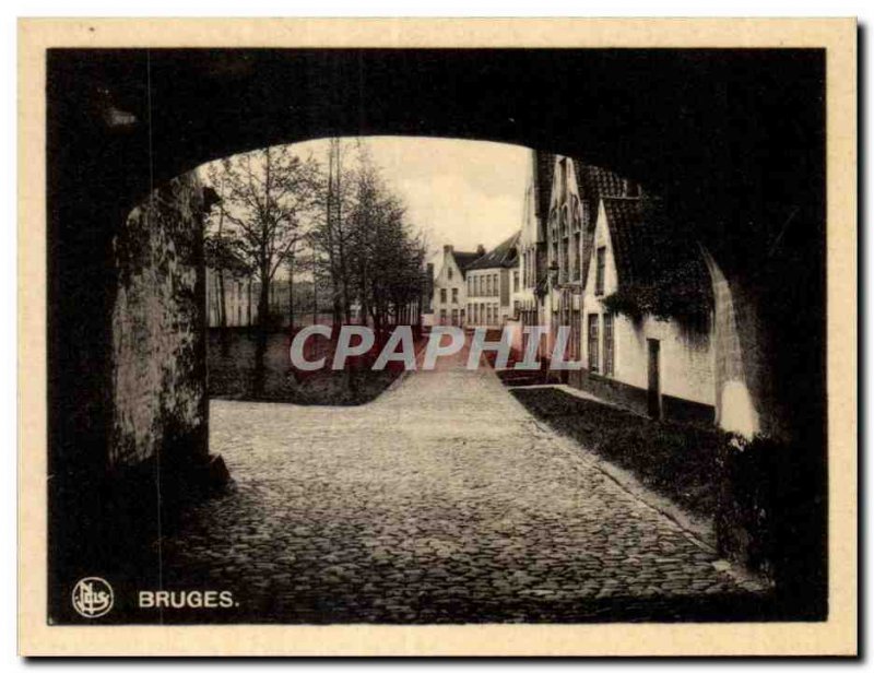 Old Postcard Bruges Cour Du Beguinage Koer Van het Gegijnhof