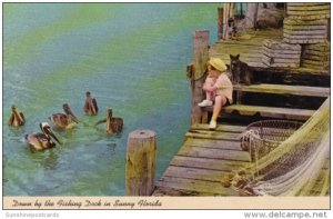 Young Boy Down By The Fishing Dock In Sunny Florida