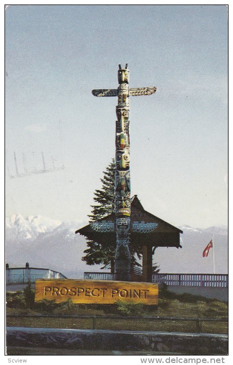 Stanley Park, Prospect Point, Totem Pole, VANCOUVER, British Columbia, Canada...