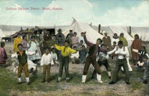 PC CPA US, ALASKA, ESKIMO SALMON DANCE, NOOK, Vintage Postcard (b24713)