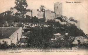 Vintage Postcard Chateau De Chinon Celebre Par La Presentation De Jeanne D'Arc