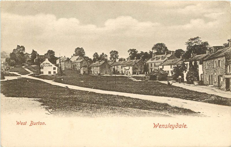 Vintage Postcard West Burton Bishopdale Wenslydale North Yorkshire, England