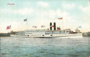 Fall River Line-Steamboat S.S. Priscilla Postcard