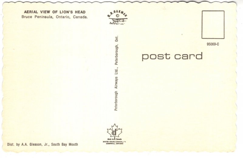 Lion's Head Ontario,  Aerial Small Town