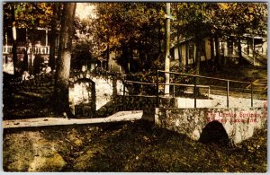 VINTAGE POSTCARD THE GROTTO SPRINGS AT WINONA LAKE INDIANA