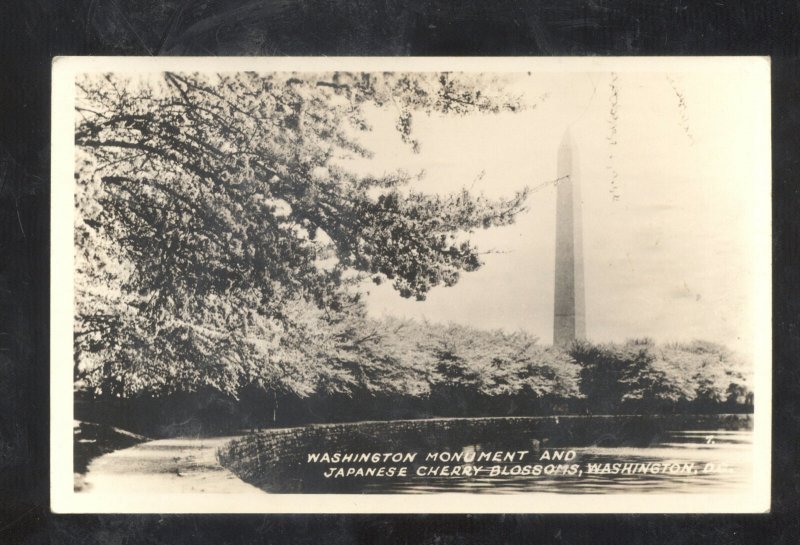 RPPC WASHINGTON D.C. WASHINGTON MONUMENT VINTAGE REAL PHOTO POSTCARD DC