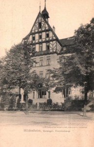 VINTAGE POSTCARD HILDESHEIM CLUBHOUSE / EVANGELICAL GERMANY c. 1902