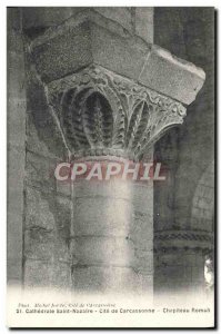 Postcard Old Carcassonne Cathedrale Saint Nazaire Romanesque capital