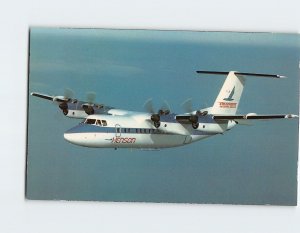 Postcard Henson Airlines The Piedmont Regional Airline DeHavilland-Canada Dash 7