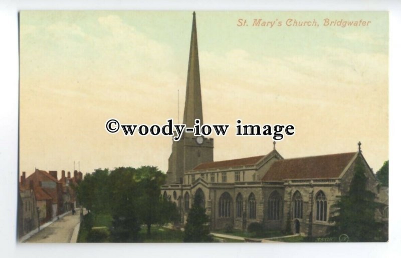 tq0468 - Somerset - St. Mary's Church and Grounds, in Bridgwater - Postcard 