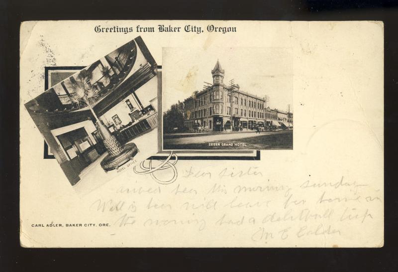 Baker City, Oregon/OR Postcard, Geiser Grand Hotel