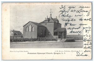 1905 Protestant Episcopal Church Quogue Long Island New York NY Postcard 