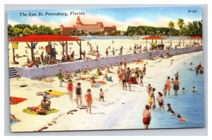 Vintage 1940s Postcard The Spa at St. Petersburg, Florida