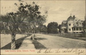 Orlando FL Lake Lucerne Dr. & Home c1905 Postcard