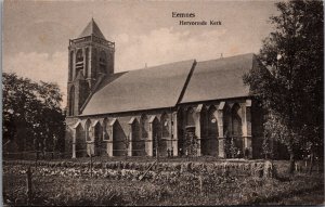 Netherlands Eemnes Hervormde Kerk Vintage Postcard C035